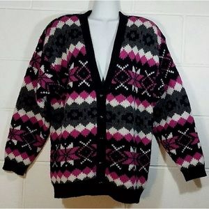 Vintage Nordstrom Brass Plum 100% Shetland Wool